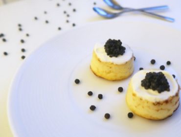 Mini flan de chou-fleur au caviar !