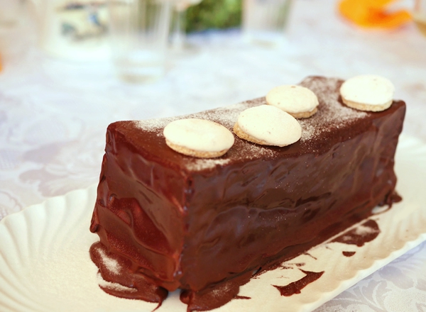 Bûche de Noël chocolat marrons