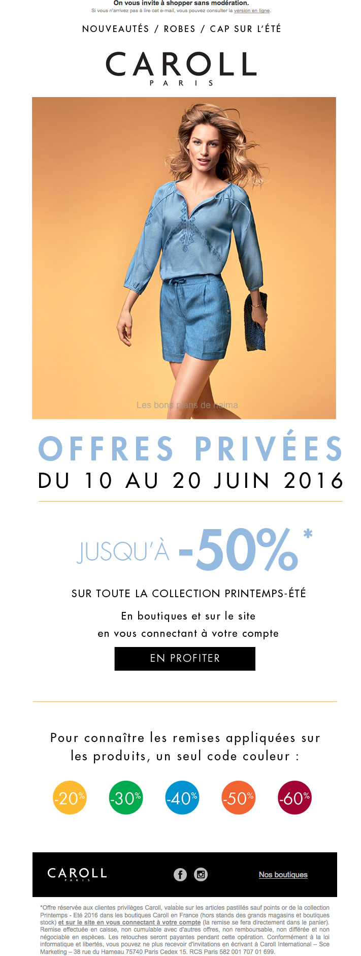Caroll offres privees deals