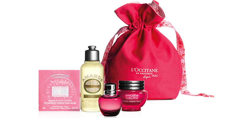 Pochon mini produits Pivoine L'Occitane