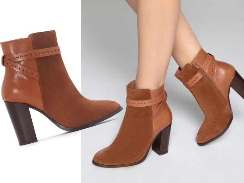 Bottines camel femme