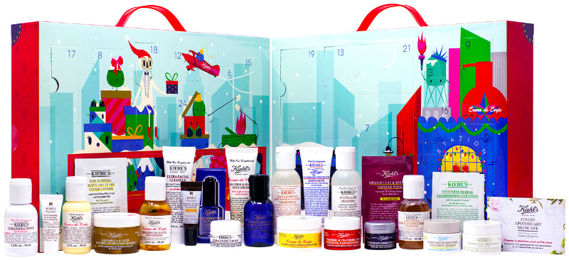 Contenu calendrier de l'vent Kiehls 2018