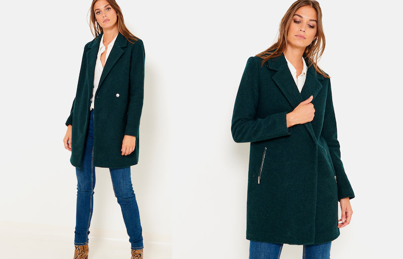 Manteau vert bouteille