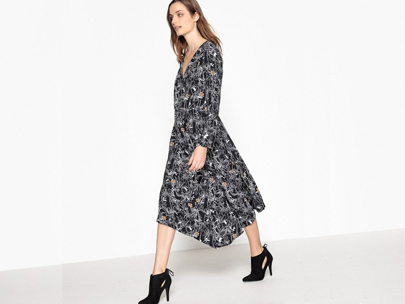 Robe mi-longue imprimé fleuri La Redoute