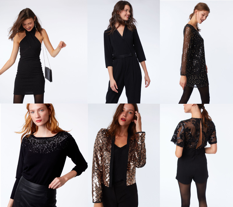 Robe noire etam 2018 hotsell