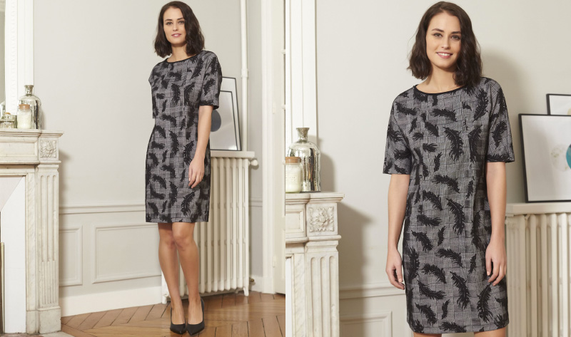Robe imprimé plumes