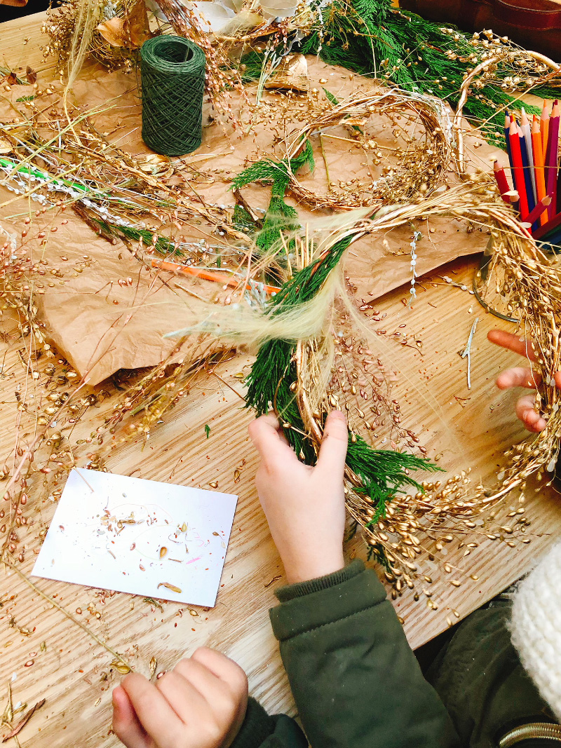 Atelier couronnes de Noël
