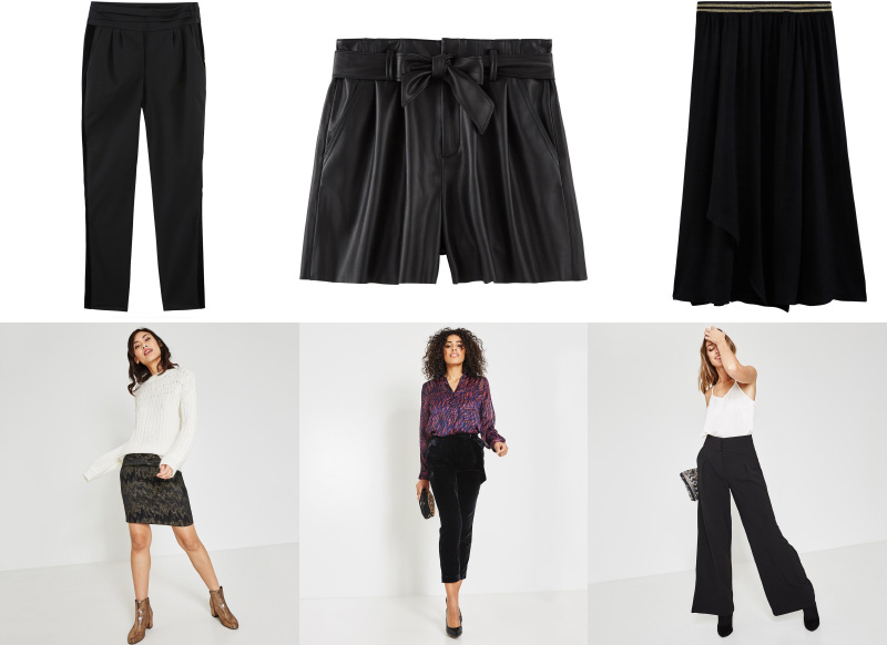 Pantalon noir de soirée femme