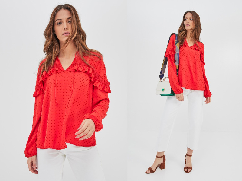 Blouse rouge Promod