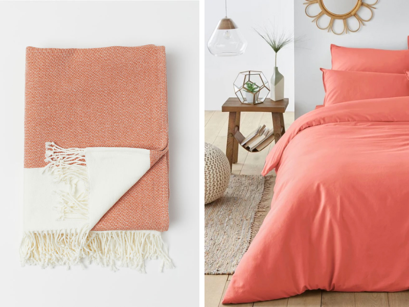 Housse de couette corail