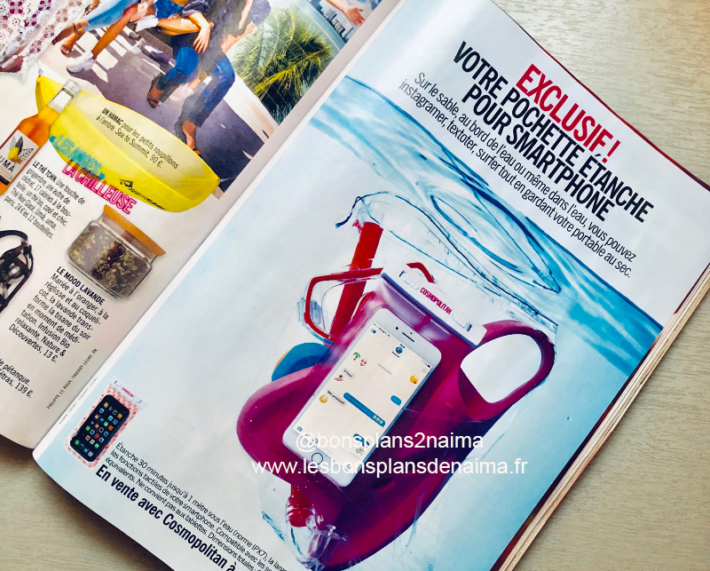 Pochette étanche smartphone magazine Cosmopolitan