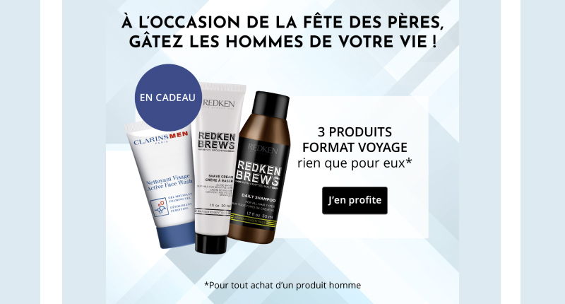 Produits homme offerts