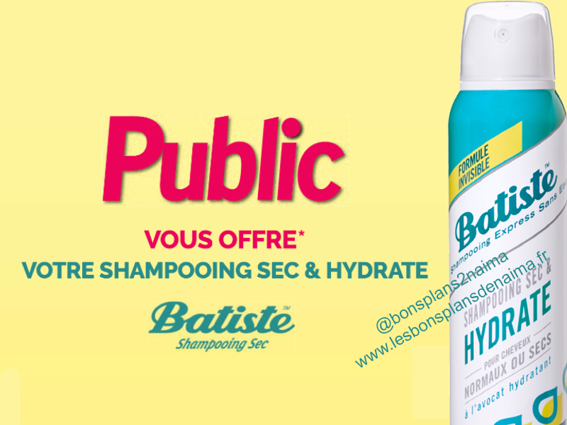 Shampoing sec Batiste magazine Public