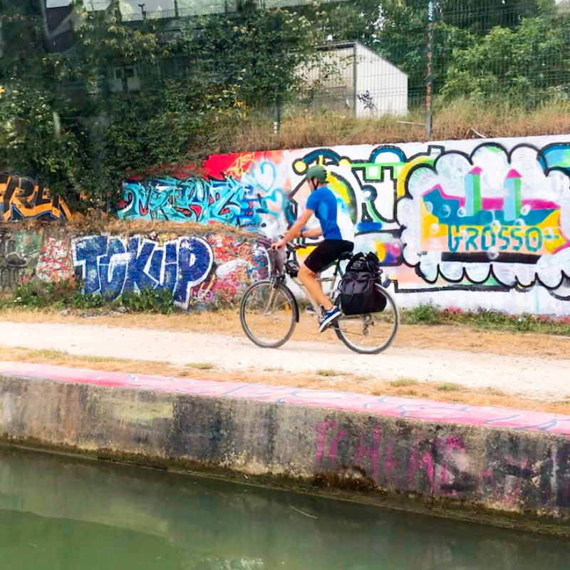 Piste cyclable Canal de l'Ourcq