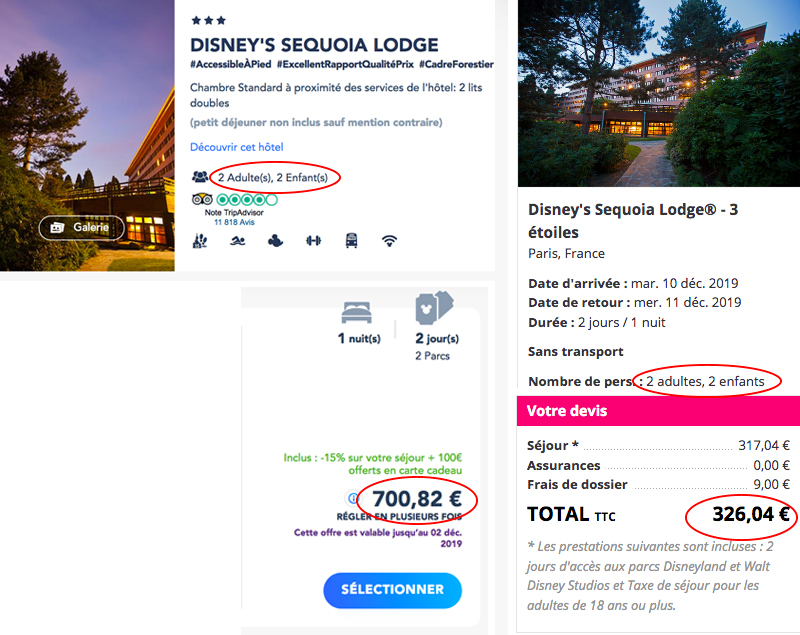 Prix vente privée Disneyland Paris