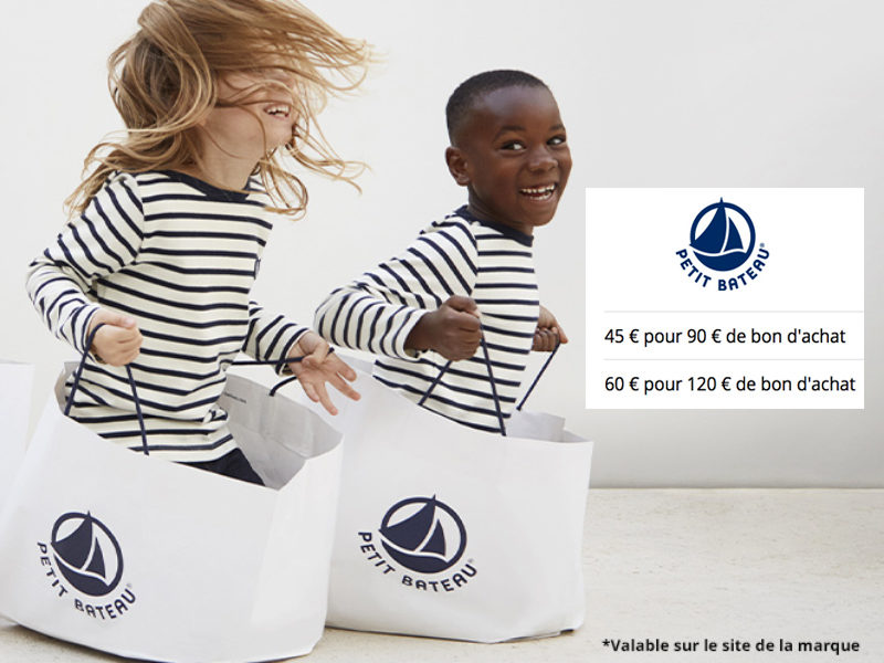 Bons d'achat Petit Bateau