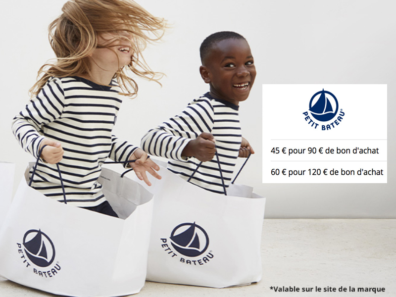 Bons d'achat Petit Bateau