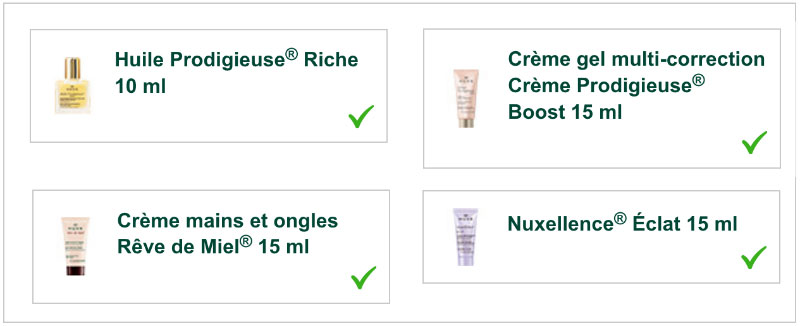 Miniatures produits Nuxe