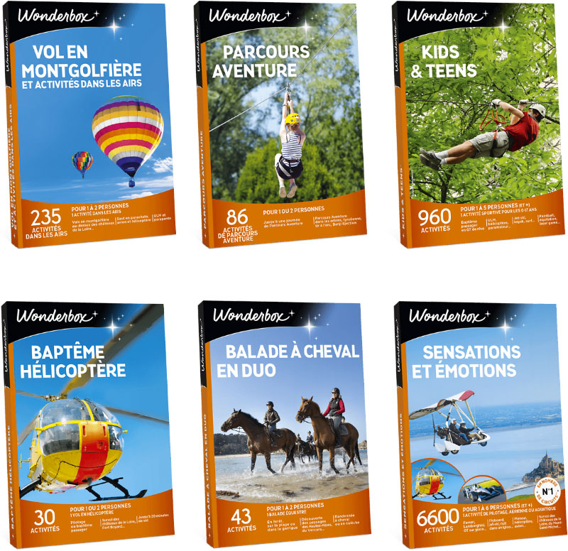 Coffrets Wonderbox Sports et Aventures
