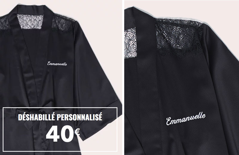 Déshabillé personnalisé