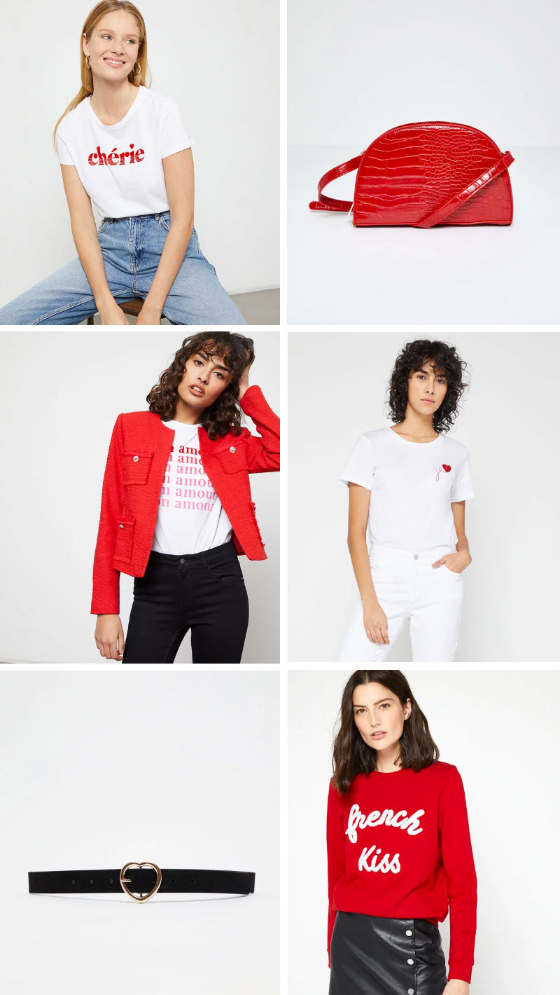 Tenues de St Valentin Etam