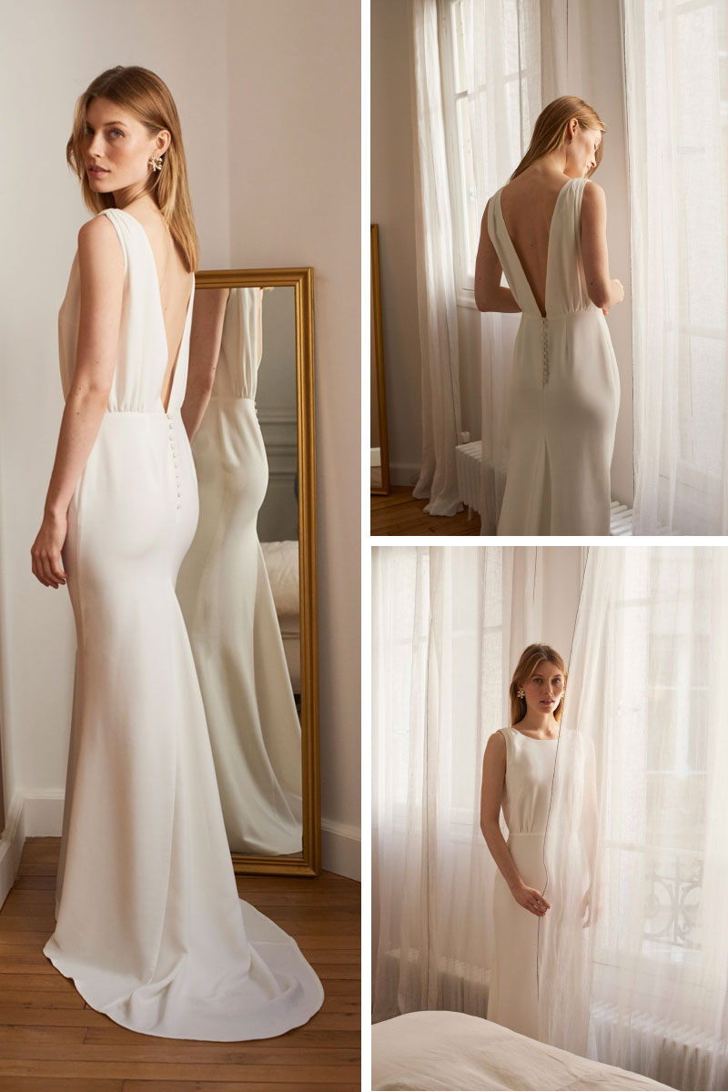 Robe de mariée avec traine