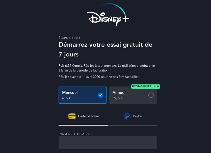 Essai gratuit 7 jours