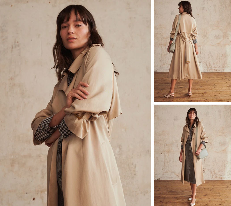 Trench long beige