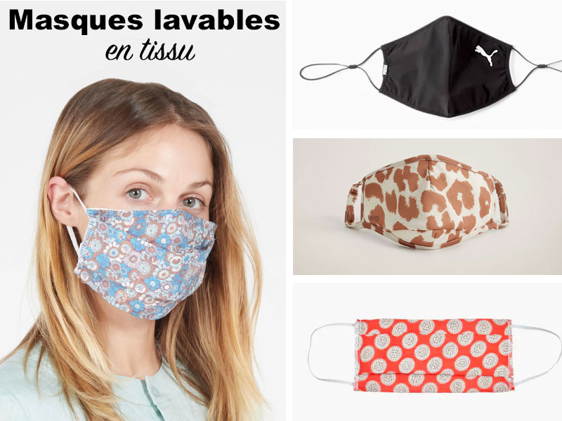 Masques lavables en tissu