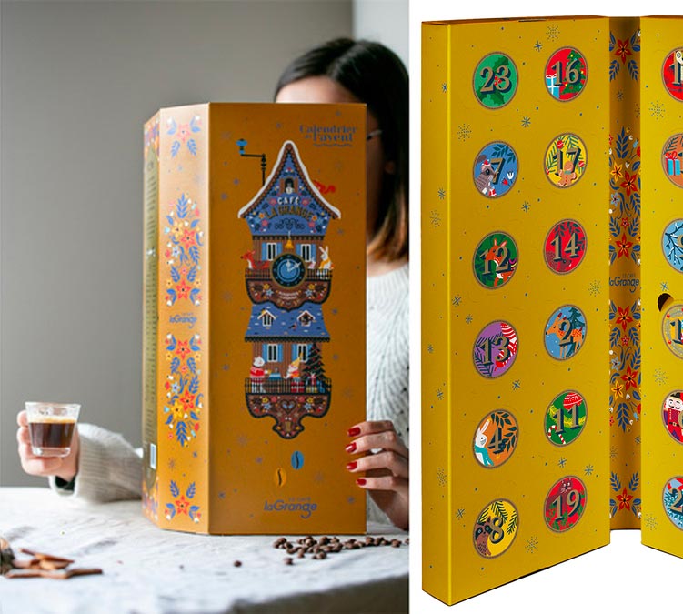 Calendrier de l'avent café en grains