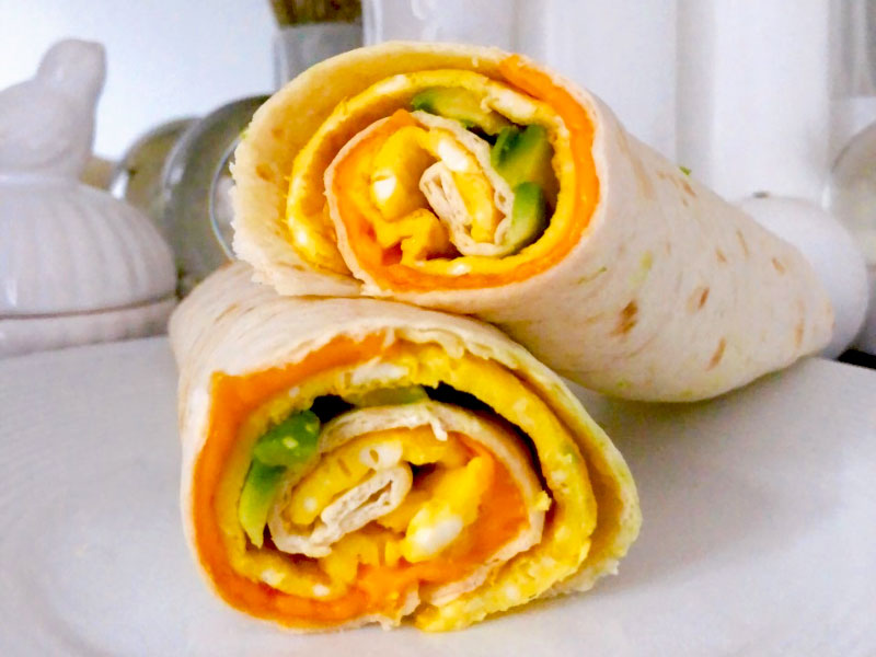 Recette Wrap omelette et fromage