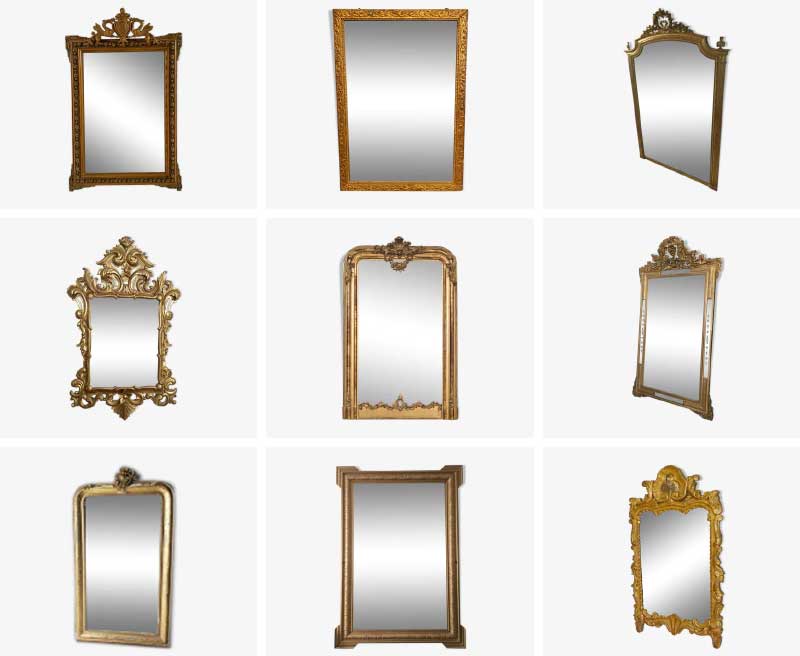 Miroirs dorés