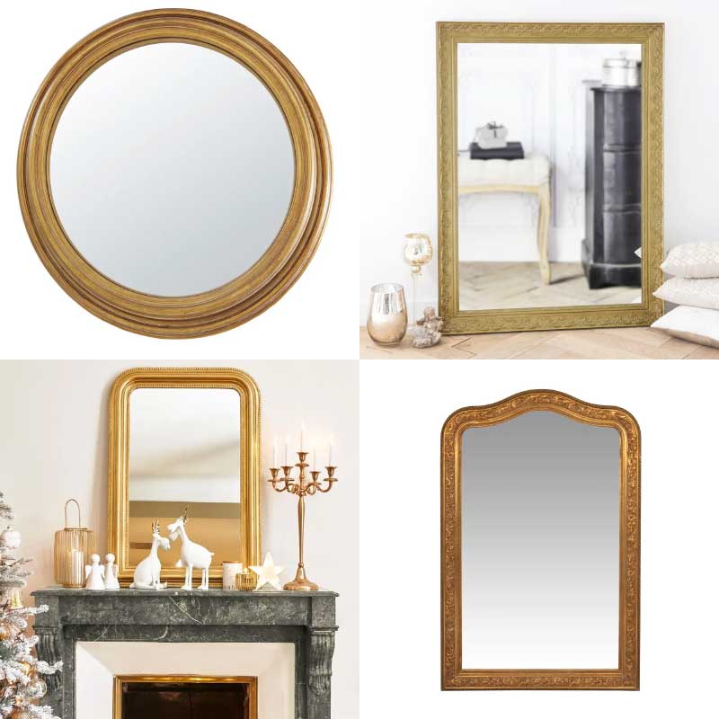 Miroirs dorés Maisons du Monde