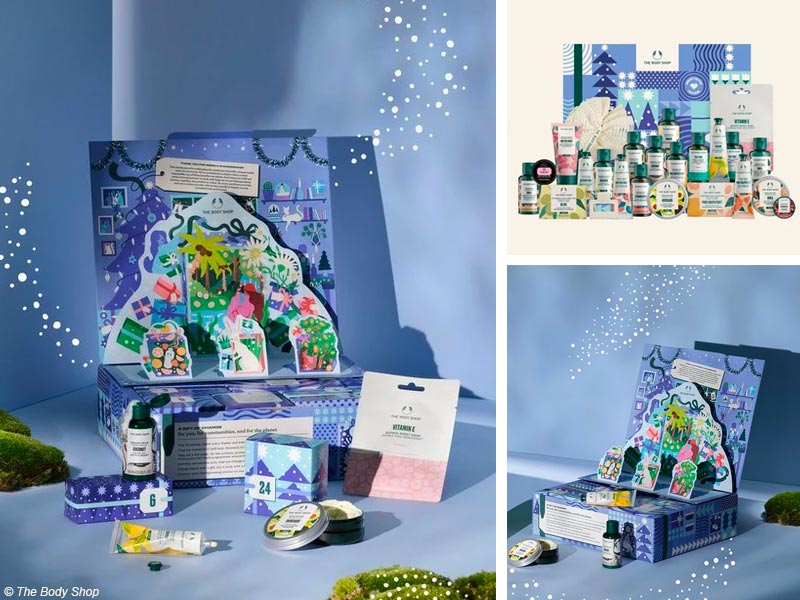 Calendrier de l'avent The Body Shop bleu