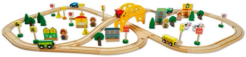 Circuit de train en bois