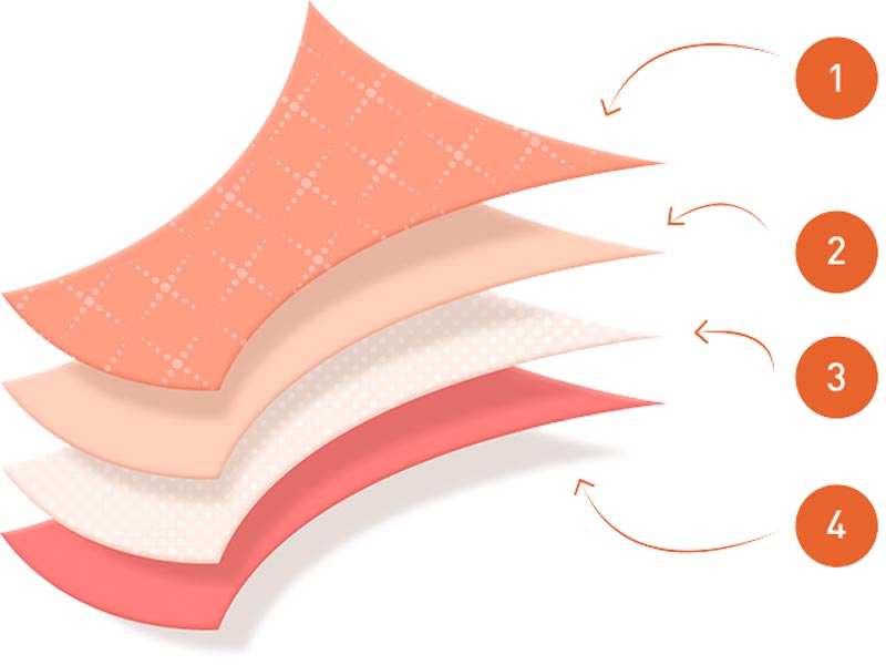 Couches de tissu des culottes menstruelles Dim