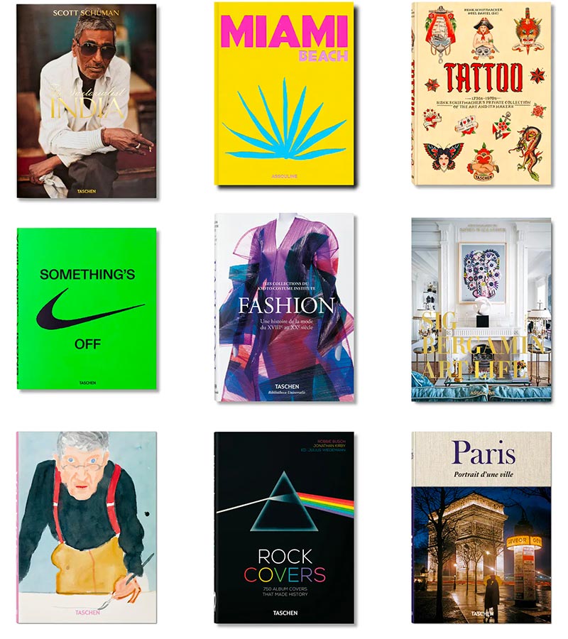 Lives Taschen et Assouline