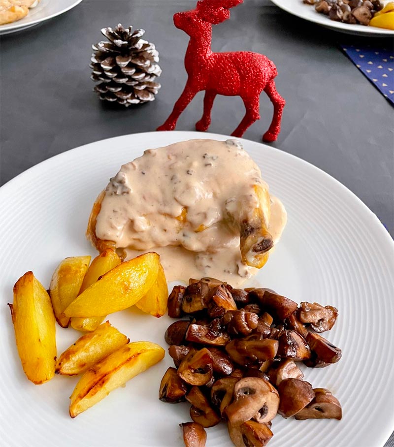 Suprême de poulet aux morilles