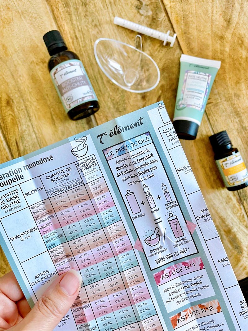 Dosage boosters shampoing sur mesure