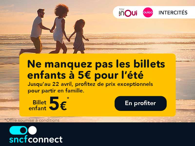 Billet de train enfant à 5€