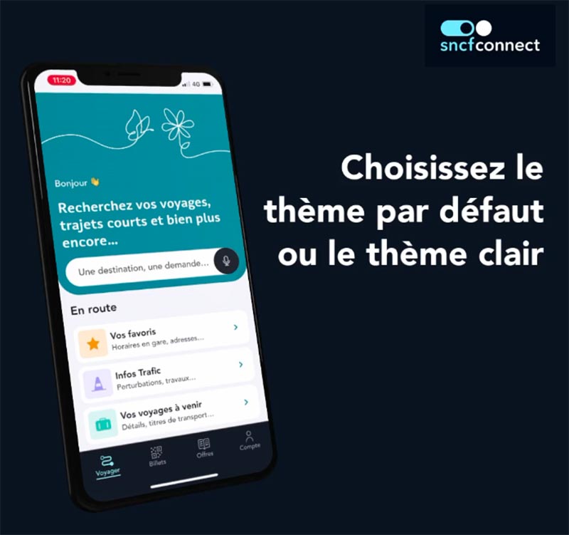Thème clair SNCF Connect