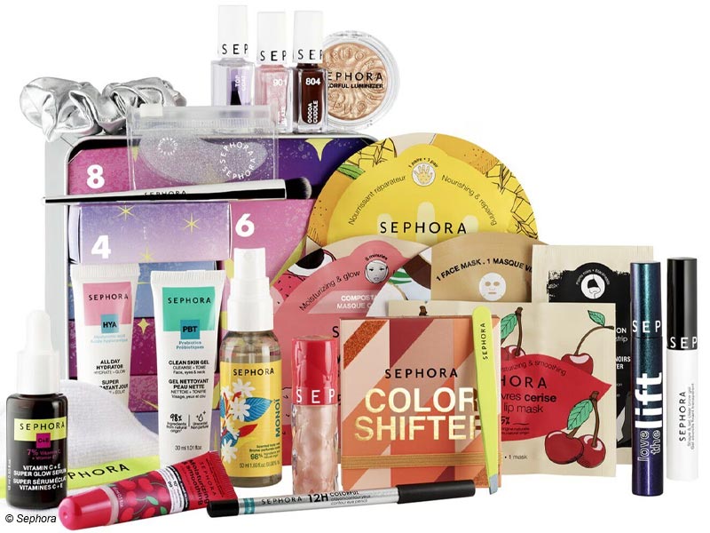 Contenu calendrier de l'avent Sephora Premium 2023