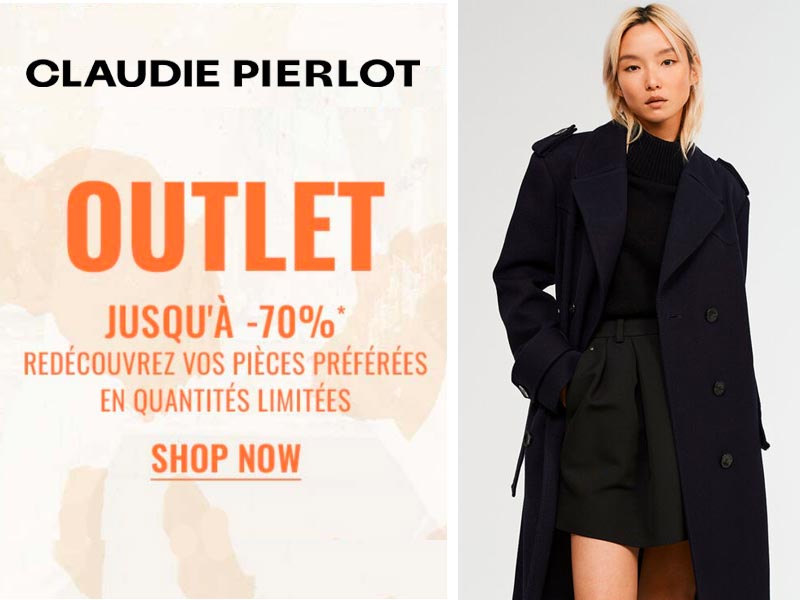 claudie pierlot soldes manteau