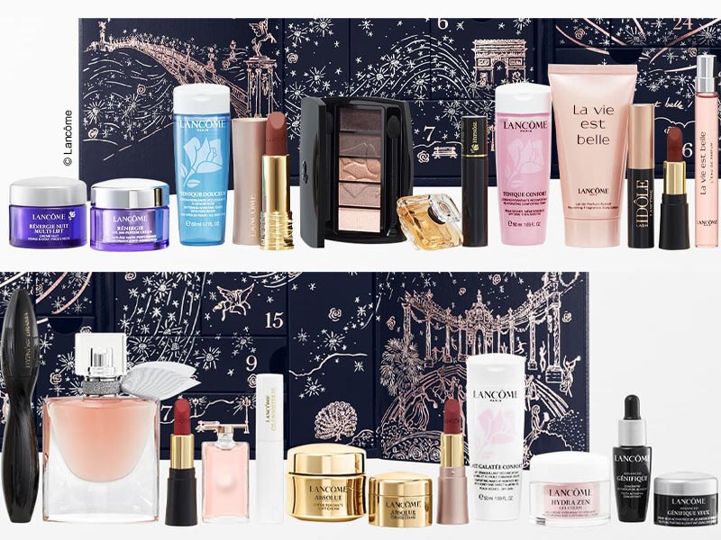 Contenu calendrier de l'avent Lancôme 2024