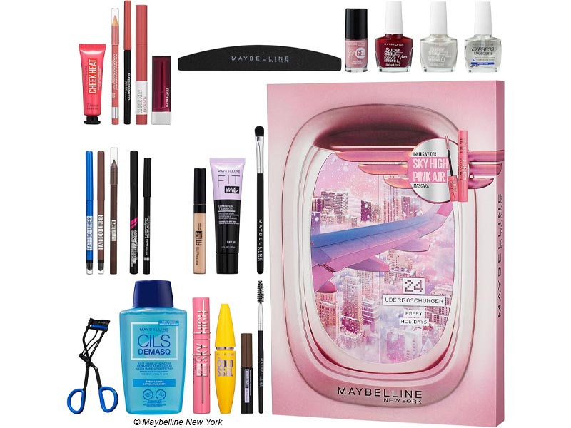 Calendrier de l'avent Maybelline 2024