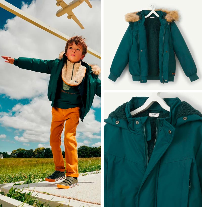 Manteau garçon vert