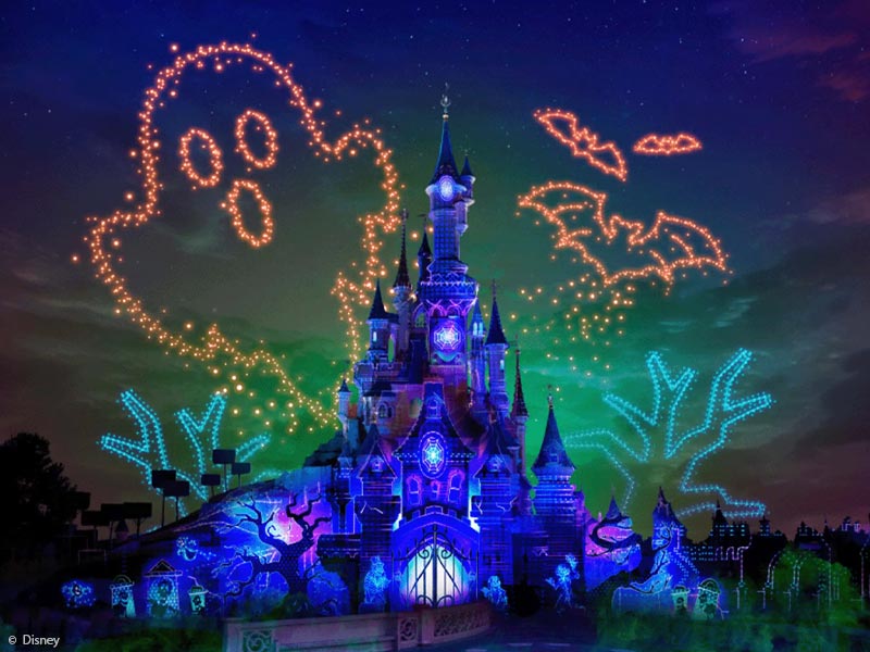 Spectacle nocturne Halloween Disneyland Paris 2023