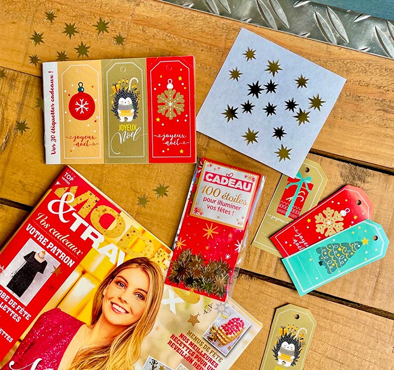 étiquettes de Noël Modes et travaux