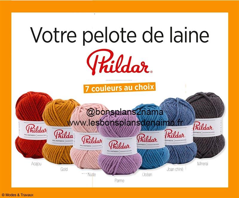 Pelote de laine Phildar Modes & Travaux