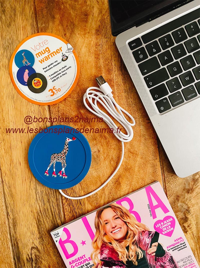 Chauffe-tasse USB Biba